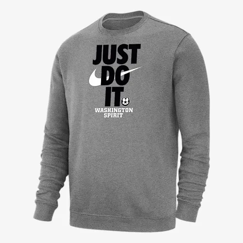 Washington Spirit Club Fleece чоловічі Nike Soccer Crew-Neck світшот колір сірий