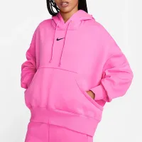Nike Sportswear Phoenix Fleece женская Over-оверсайз Pullover Толстовка с капюшоном цвет красный