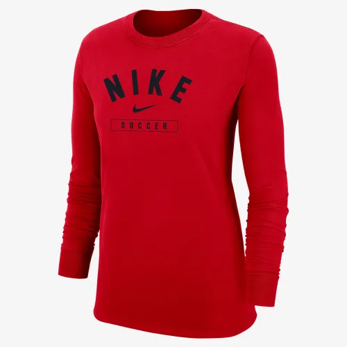 Nike Swoosh женская Soccer Long-Sleeve футболка цвет красный