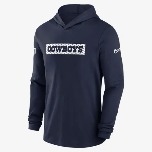 Dallas Cowboys Sideline чоловічі Nike Dri-FIT NFL Long-Sleeve Hooded Top колір сірий
