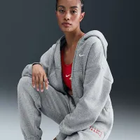 Nike Sportswear Phoenix Fleece женская С высокой Талией Sweatpants цвет серый