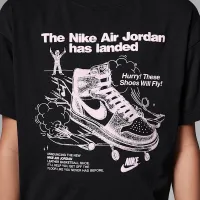 Nike Jordan Big дитячі Graphic футболка колір чорний