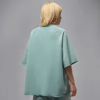 Nike Jordan Flight Fleece женская оверсайз Short-Sleeve French Terry Top цвет зеленый