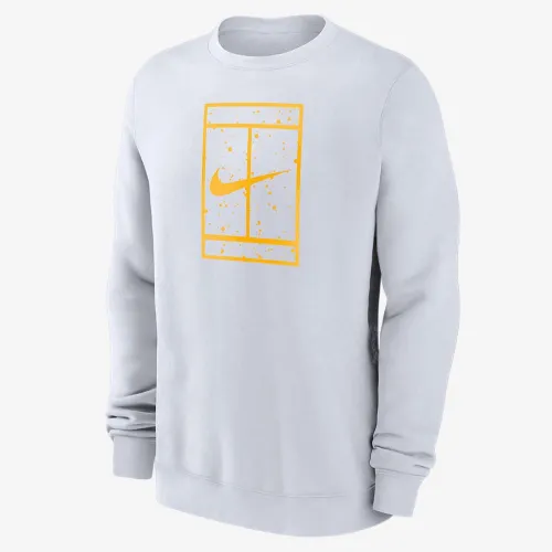 Nike Club Fleece чоловічі Tennis Pullover Crew-Neck світшот колір білий
