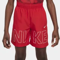 Nike Multi Big дитячі Woven тренувальні шорти колір червоний