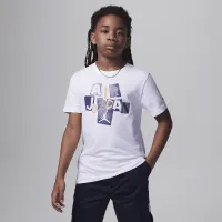 Nike Air Jordan Cutout Tee Big Kids T-Shirt White