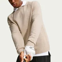 Nike Tailoцвет красный Performance мужские Crew-Neck для гольфа Crew-Neck Top цвет коричневый
