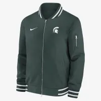 Michigan State Spartans Sideline чоловічі Nike College Full-Zip Bomber Куртка колір зелений
