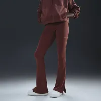 Nike Sportswear Chill Knit женская Tight Mini-Rib Flaцвет красный лосины цвет коричневый
