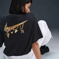 Nike Sportswear женская Loose Short-Sleeve Graphic футболка цвет черный