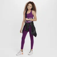 Nike Pro Swoosh Girls' Sports Bra цвет фиолетовый