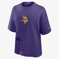 Minnesota Vikings Boxy жіноча Nike NFL футболка колір фіолетовий