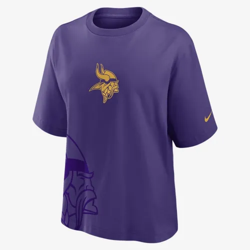 Minnesota Vikings Boxy женская Nike NFL футболка цвет фиолетовый