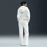 Nike Sportswear Phoenix Fleece женская Loose Full-Zip Cropped Толстовка с капюшоном цвет белый