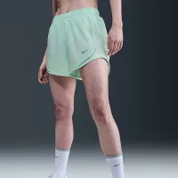 Nike Tempo женская Dri-FIT Mid-Rise Brief-Lined Running шорты цвет зеленый