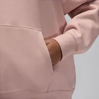 Nike Jordan Flight Fleece женская Satin-Lined Pullover Толстовка с капюшоном (большие размеры) Pink