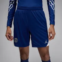Nike Paris Saint-Germain Strike Fourth мужские Jordan Dri-FIT Soccer Knit шорты синий