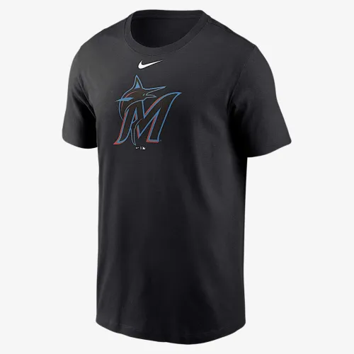 Miami Marlins Fuse Large Logo чоловічі Nike MLB футболка колір чорний