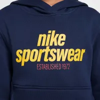 Nike Sportswear Club Fleece Big детские Толстовка с капюшоном синий
