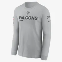 Atlanta Falcons Salute to Service Mascot Edge Legend мужские Nike NFL Long-Sleeve футболка цвет серый