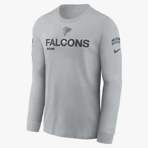 Atlanta Falcons Salute to Service Mascot Edge Legend мужские Nike NFL Long-Sleeve футболка цвет серый