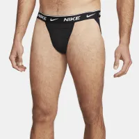Nike Dri-FIT Essential Cotton Stretch Men's Jock Strap (3-Pack) Black