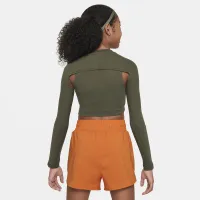 Nike Girls' Dri-FIT Long-Sleeve Top колір зелений