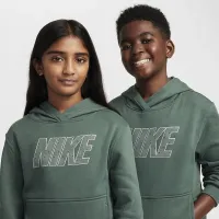 Nike Sportswear Club Fleece Big детские Pullover Толстовка с капюшоном цвет зеленый