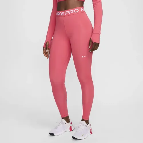 Nike Pro женская Mid-Rise Mesh-Paneled лосины Pink