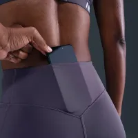 Nike Universa женская Medium-Support С высокой Талией 7/8 лосины с карманамицвет серый