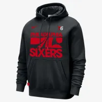 Philadelphia 76ers Club Courtside чоловічі Nike NBA Pullover Толстовка з капюшоном колір чорний