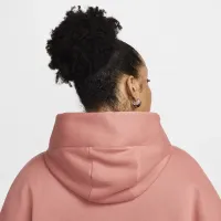 Nike Sportswear Phoenix Fleece жіноча оверсайз Pullover Толстовка з капюшоном (великі розміри) Pink