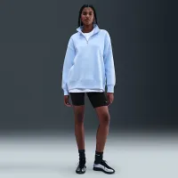 Nike Sportswear Phoenix Fleece женская оверсайз 1/4-Zip Long свитшот синий