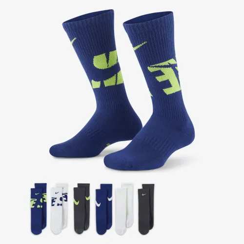 Nike Everyday детские Cushioned Crew носки (6 пары) многоцветный
