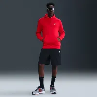 Nike Club мужские Pullover Fleece Толстовка с капюшоном цвет красный