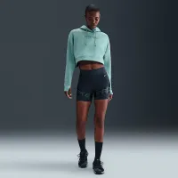 Nike Pro женская Therma-FIT Fleece Толстовка с капюшоном цвет зеленый