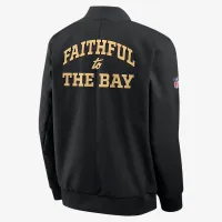 San Francisco 49ers Rivalries Collection Sideline мужские Nike NFL Full-Zip Bomber Куртка цвет черный