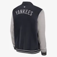 New York Yankees Authentic Collection Dugout чоловічі Nike MLB Full-Zip Bomber Куртка блакитний