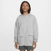 Nike Sportswear Girls' Dri-FIT оверсайз Fleece Толстовка с капюшоном цвет серый