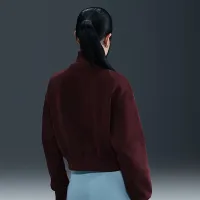 Nike Sportswear Phoenix Fleece жіноча 1/4-Zip Cropped світшот колір червоний