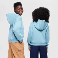 Nike SB Icon Fleece EasyOn Big дитячі оверсайз Pullover Толстовка з капюшоном блакитний