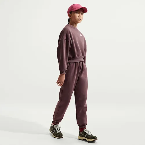 Nike Sportswear Club Fleece Big детские Loose Pants цвет фиолетовый
