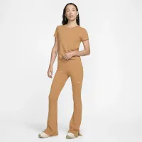 Nike Sportswear Chill Knit женская Tight Mini-Rib Flaцвет красный лосины цвет коричневый