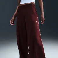 Nike Sportswear женская Mid-Rise Wide-Leg спортивные штаны цвет красный