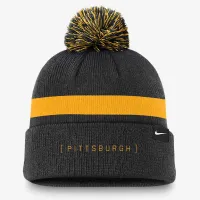 Pittsburgh Pirates Hometown Peak чоловічі Nike MLB Cuffed Pom Beanie колір чорний