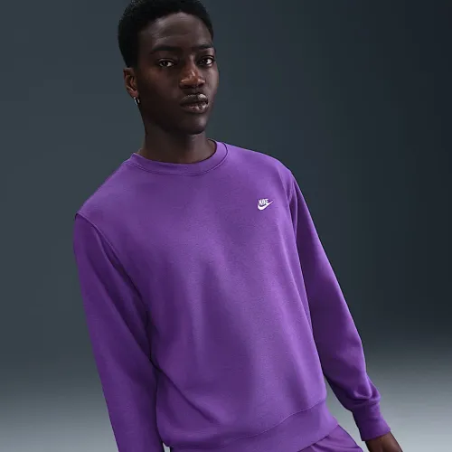 Nike Club чоловічі Fleece Crew колір фіолетовий