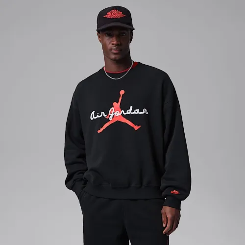 Nike Jordan Brooklyn мужские Fleece Crewneck свитшот цвет черный