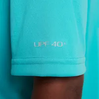 Nike Swim Hydroguard Big детские (для мальчиков) Dri-FIT Short-Sleeve Top цвет зеленый