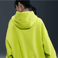 Nike Sportswear Phoenix Fleece женская Over-оверсайз Pullover Толстовка с капюшоном цвет зеленый