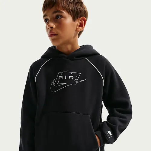 Nike Air Big детские Pullover Толстовка с капюшоном цвет черный